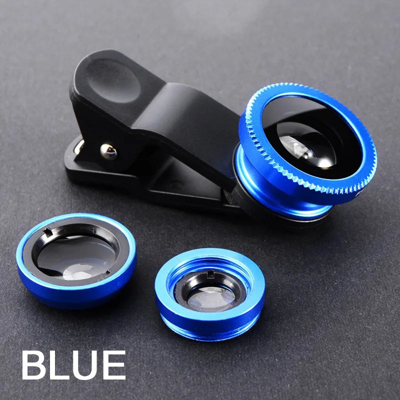 "3-in-1 Magic Lens Pro" - Fischauge + Weitwinkel + Makro für Smartphones
