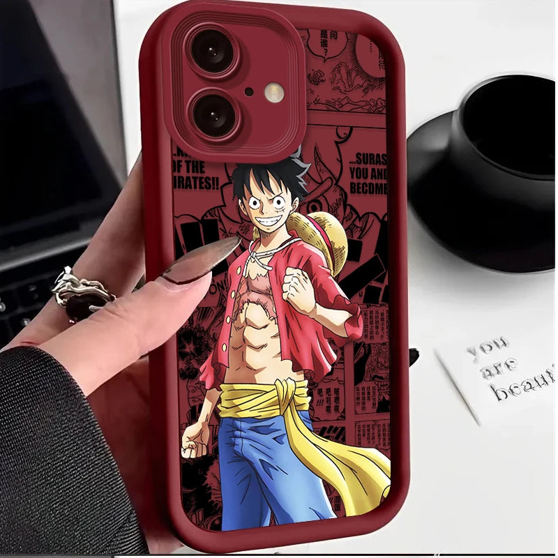 Anime O-One Piece Phone Case For iPhone 16E 16 15 14 13 12 11 Pro Max X XS X S Max XR SE 2020 SE4 7 8 Luxury Soft Silicone Cover