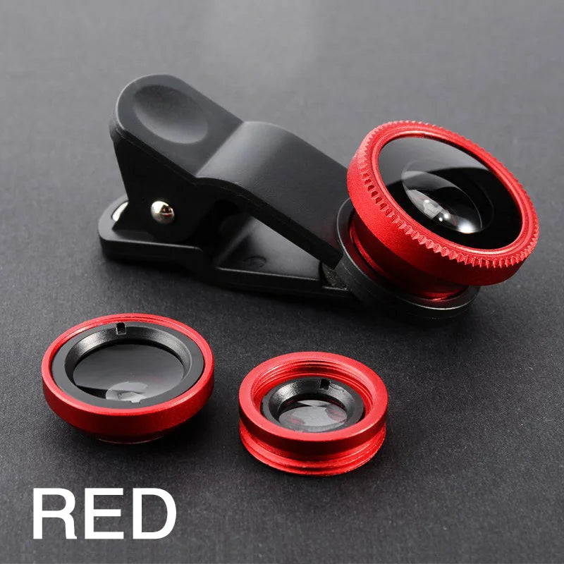 "3-in-1 Magic Lens Pro" - Fischauge + Weitwinkel + Makro für Smartphones