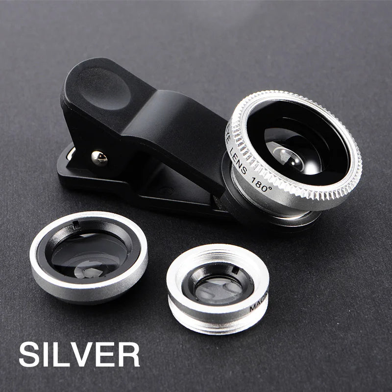 "3-in-1 Magic Lens Pro" - Fischauge + Weitwinkel + Makro für Smartphones
