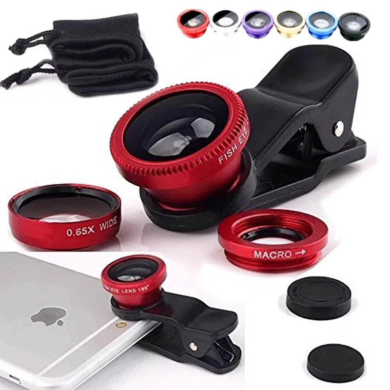 "3-in-1 Magic Lens Pro" - Fischauge + Weitwinkel + Makro für Smartphones