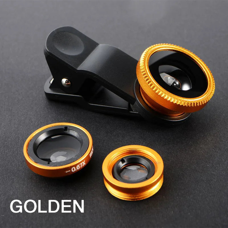 "3-in-1 Magic Lens Pro" - Fischauge + Weitwinkel + Makro für Smartphones